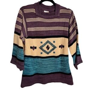 70’s square neck knit top
